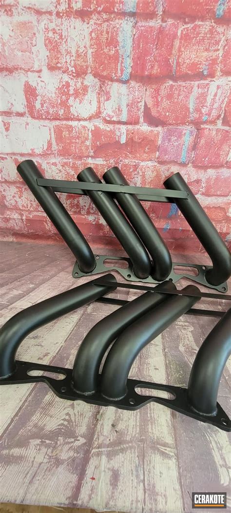 Headers Cerakoted Using Cerakote Glacier Black Cerakote