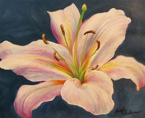 Easter Lily Acrylic Painting Tutorial By Angela Anderson On Youtube