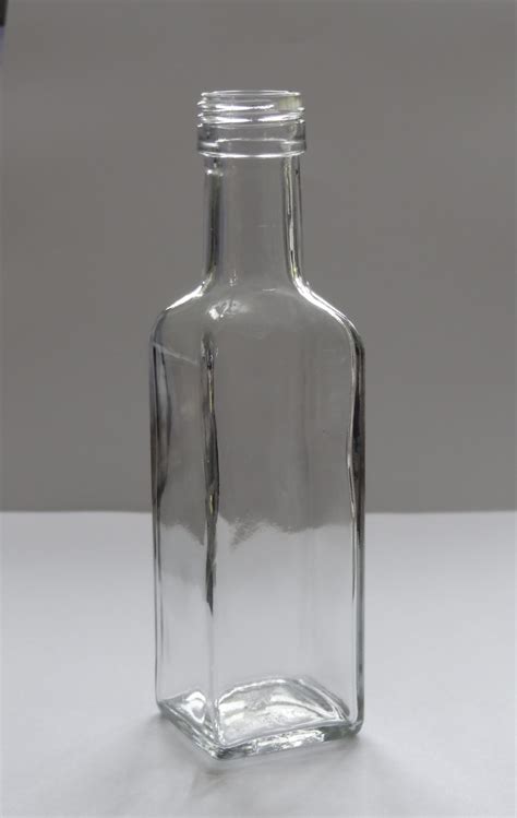 100ml Square Sauce Bottle Clear Glass Wains Of Tunbridge Wells