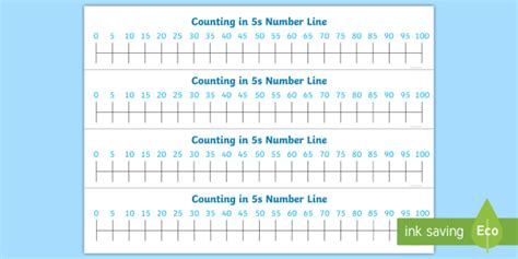Free Counting In 5s Number Line Teacher Made