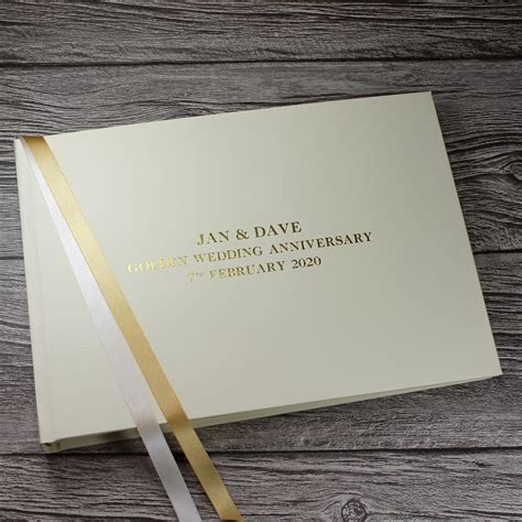 Gold 50th Wedding Anniversary Photo Album Bespoke Album Company