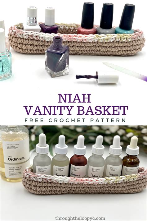 Niah Vanity Basket Free Crochet Pattern Crochet Patterns Free Beginner Crochet Basket Pattern