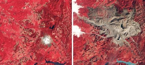 30 Year Time Lapse Mount St Helens Recovery As Seen From Space