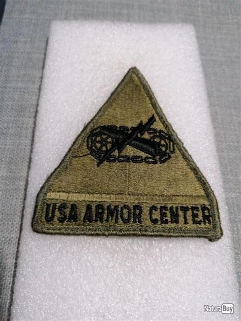Patch Armée Us Armored Tab Usa Armor Center Green Original Insignes
