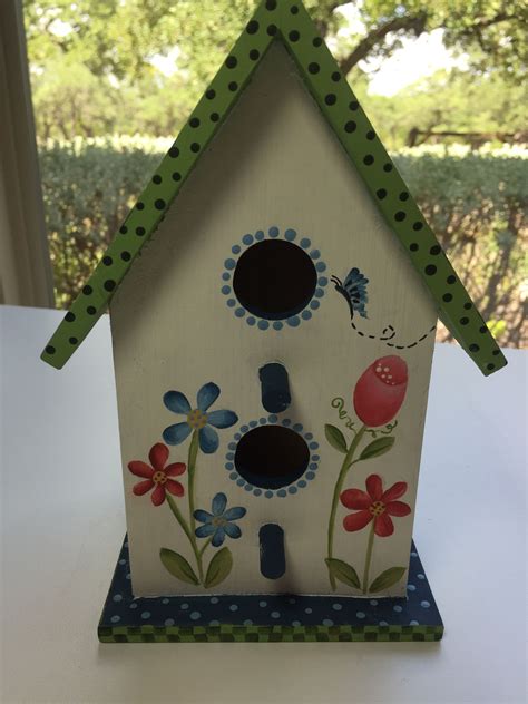 Tole Decorative Painted Birdhouse By Lynn Egigian Bird Houses Painted