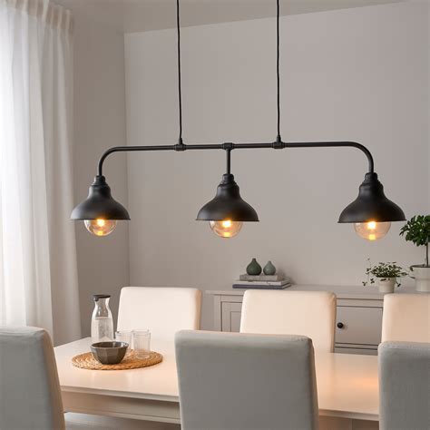 Agunnaryd Pendant Lamp With 3 Lamps Black Ikea