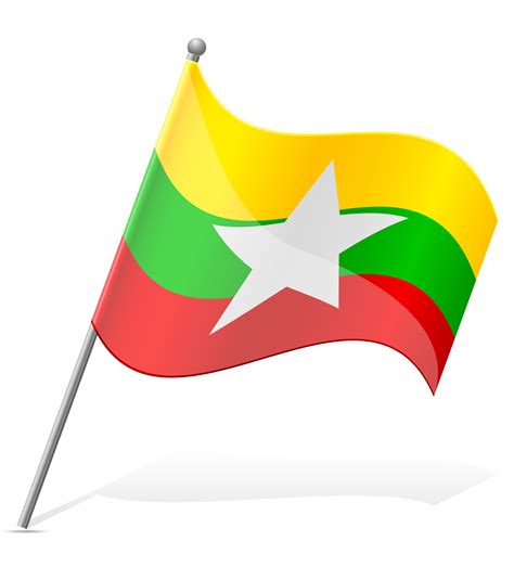 Flag Of Myanmar Vector Illustration 489536 Vector Art At Vecteezy