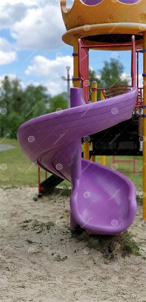 Children`s Slide On The Beach Stock Image Image Of Outdoor Cloud