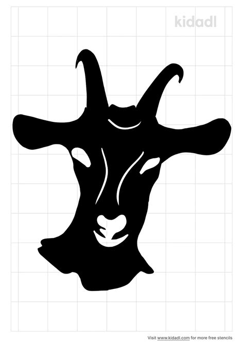 Free Goat Head Stencil Stencil Printables Kidadl