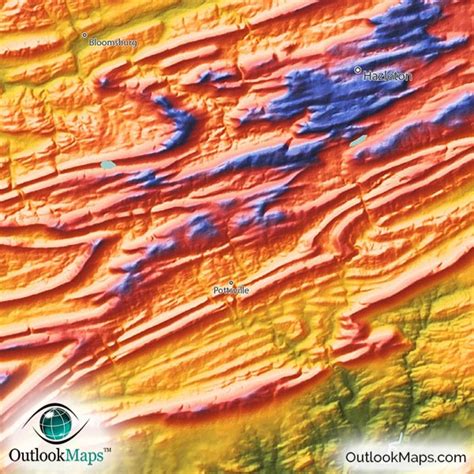 Map Of Pennsylvania 3d Topography Of Appalachians