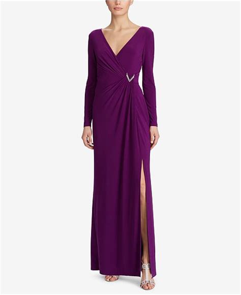 Lauren Ralph Lauren Shirred Jersey Gown And Reviews Dresses Women