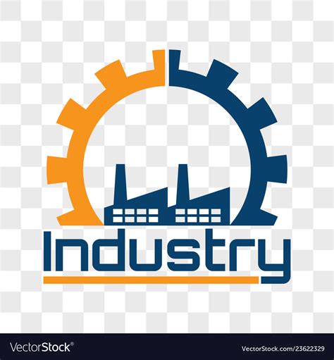 Industrial Logo Isolated On Transparent Background