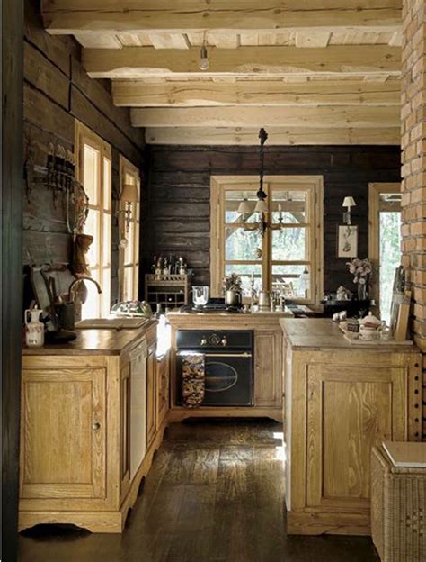 Small Log Cabin Kitchens Decorqt
