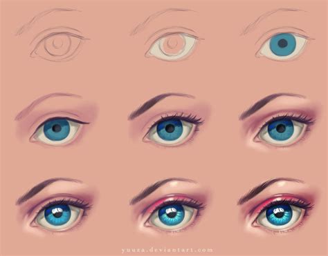 Eye Step By Step By Yuuza On Deviantart Eye Painting Digital Painting Tutorials Eye