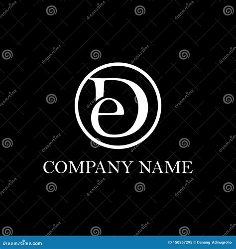 De Initial Logo Design Inspiration Stock Vector Illustration Of