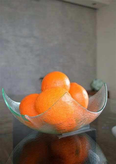 Modern Minimalist Fused Glass Fruit Bowl Centerpiece Salad Bowl Mininalist Glass Bowl