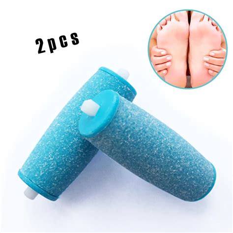 2pcs Blue Replacement Roller Heads For Scholls Velvet Smooth Electric