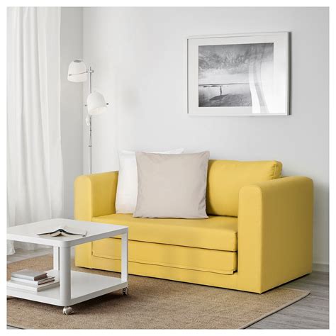 Askeby 2 Seat Sofa Bed Gräsbo Golden Yellow Sofa Bed