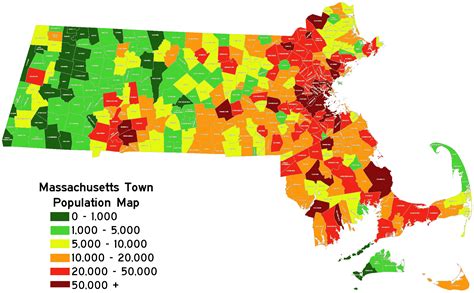 Massachusetts Population Map R Boston