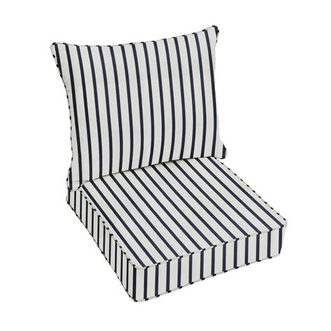 2250 Navy Blue And White Stripe Sunbrella Indoor And Outdoor Single
