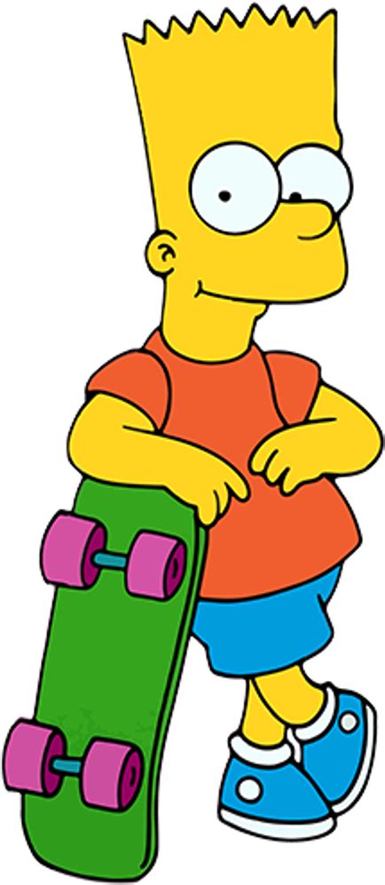 Bart Simpson Skateboarding Carinewbi