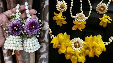 fresh flower jewellery for mehndi flower jewellery for bridal youtube
