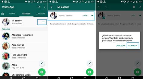 Cómo Borrar Un Estado De Whatsapp Paso A Paso Ejutv