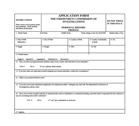 Free 9 Sample Correctional Services Application Forms In Pdf
