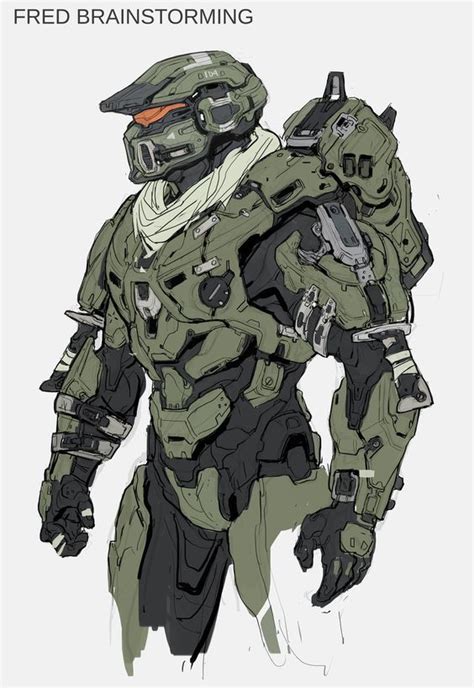 Halo 5 Spartan Concept Art Na Free Download Borrow And