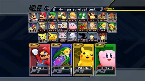 Super Smash Bros. Melee Character Selection Screen in HD : r/SSBM