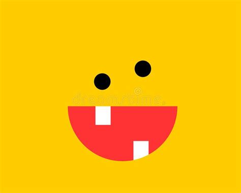 Emoji Smile Icon Vector Symbol On Yellow Background Smiley Face