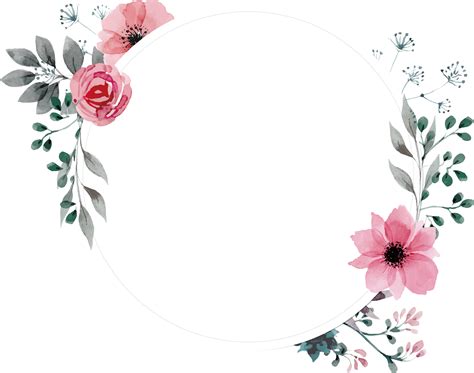 Pink Flower Frame Png