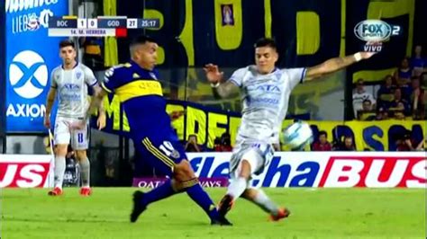 Boca Juniors Vs Godoy Cruz ¡casi Le Rompen El Tobillo La Brutal