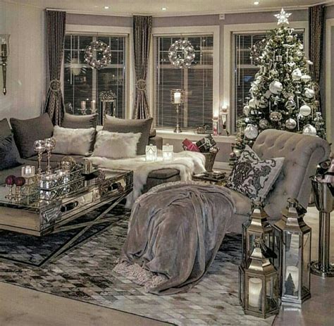 Champagnequeenn Christmas Living Rooms Silver Living Room Cozy