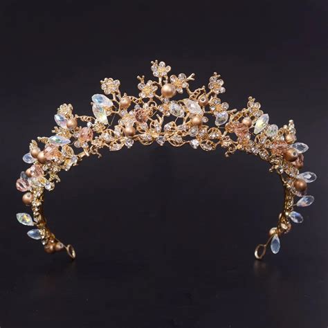 Buy Golden Crown Wedding Hair Accessories Tiara
