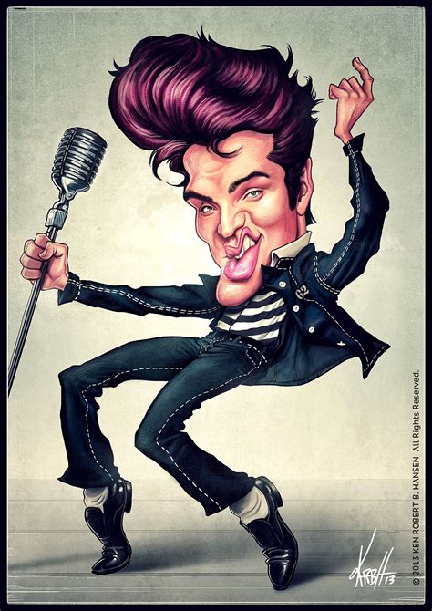 Elvis Presley Caricature Artist Funny Caricatures Celebrity Caricatures