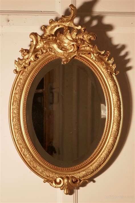 Antiques Atlas - A Dainty French Rococo Oval Gilt Wall Mirror