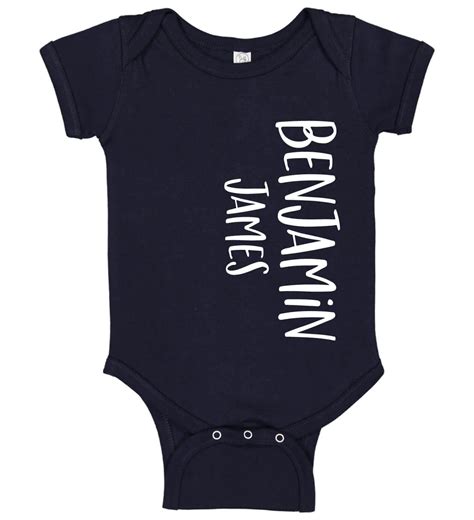 Baby Boy Onesie With Vertical Name Personalized Babies In 2020