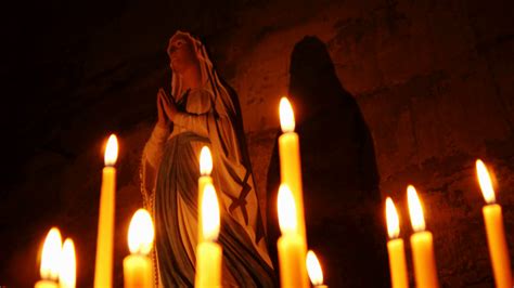Holy Statue Of Mary With Candles Stock Footage SBV 314246434 Storyblocks