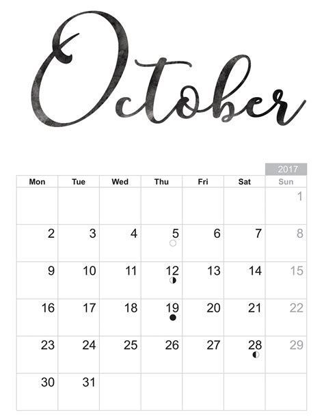 October 2018 Printable Calendar With Holidays Printable Calendar