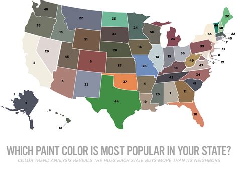 Us Paint Color Preferences By State