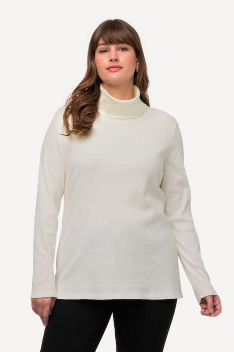 Stretch Cotton Rib Knit Turtleneck T Shirts Knit Tops And Tees