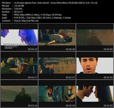 Enrique Iglesias Feat Sean Garrett Away Moto Blanco Mix Video Edit By