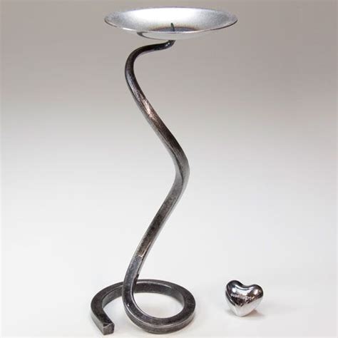 An Individually Hand Crafted Forged Steel Candle Holder Lift One Of