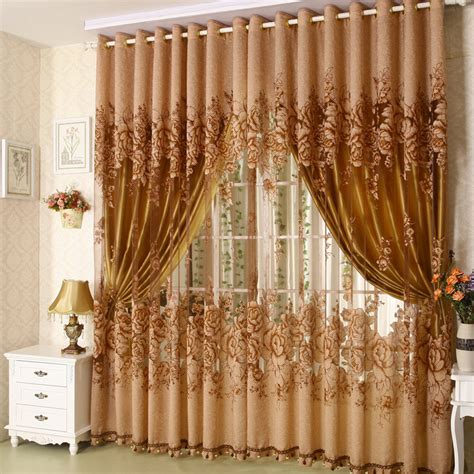 Curtains, curtain rods, blackout curtains, bamboo blinds Free-Shipping-Quality-Burntout-Screens-Living-Room-Fabric ...