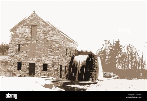 Old Mill Waterwheel Mills Rivers Waterwheels 1900 Stock Photo Alamy