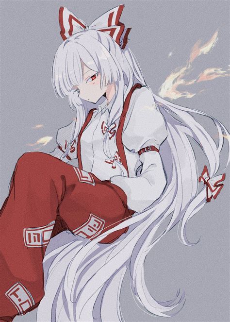 Fujiwara No Mokou Touhou Project Touhou Plumapple Anime