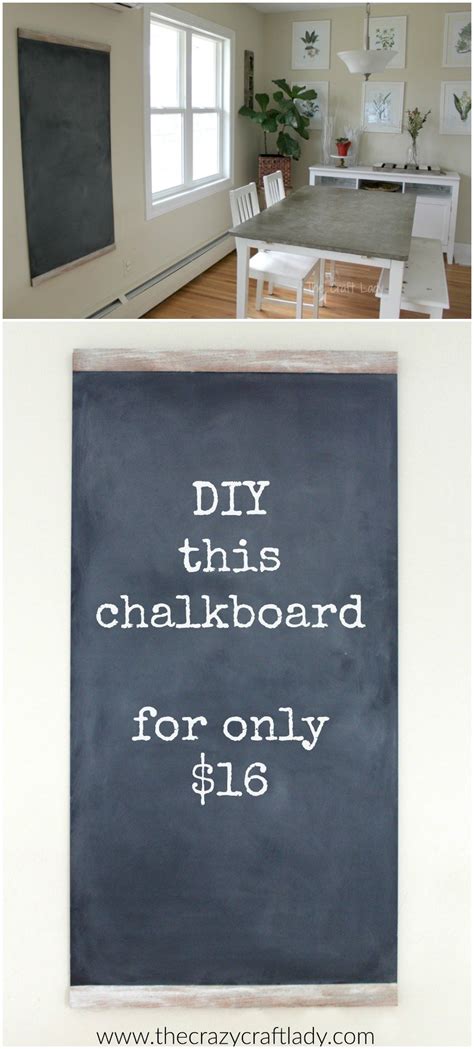 Diy A Large Chalkboard For Practically Nothing The Crazy Craft Lady