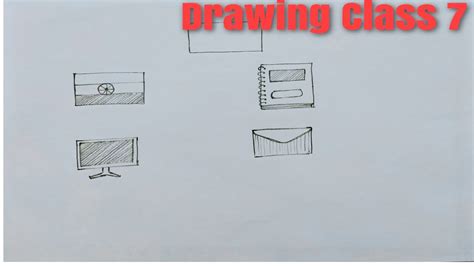 How To Draw Real Life Objects With Rectangle Drawing Class 7 Youtube