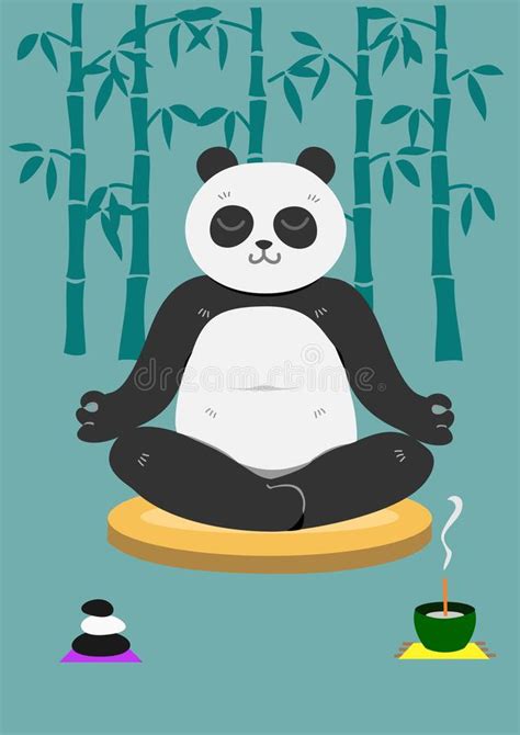 Zen Panda Stock Vector Illustration Of White Panda 77377703